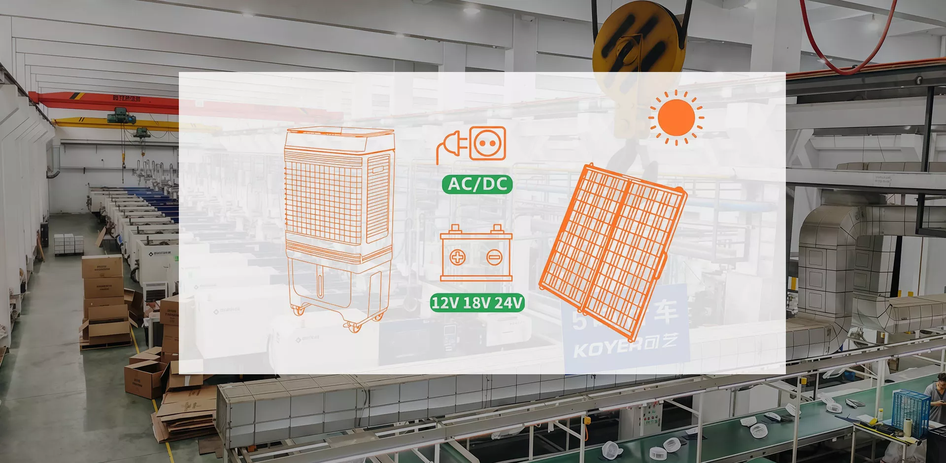 Venta directa de fábrica del enfriador de aire de 12 V CA CC