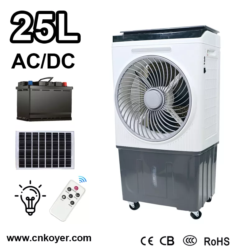 Ventilador enfriador de aire solar recargable